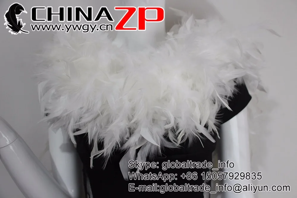 CHINAZP вечерние перьевые боа, ручная работа, лучшее качество, 150 г, индейка, чанделла, перья боа, белые, оптом, для таможни, карнавал