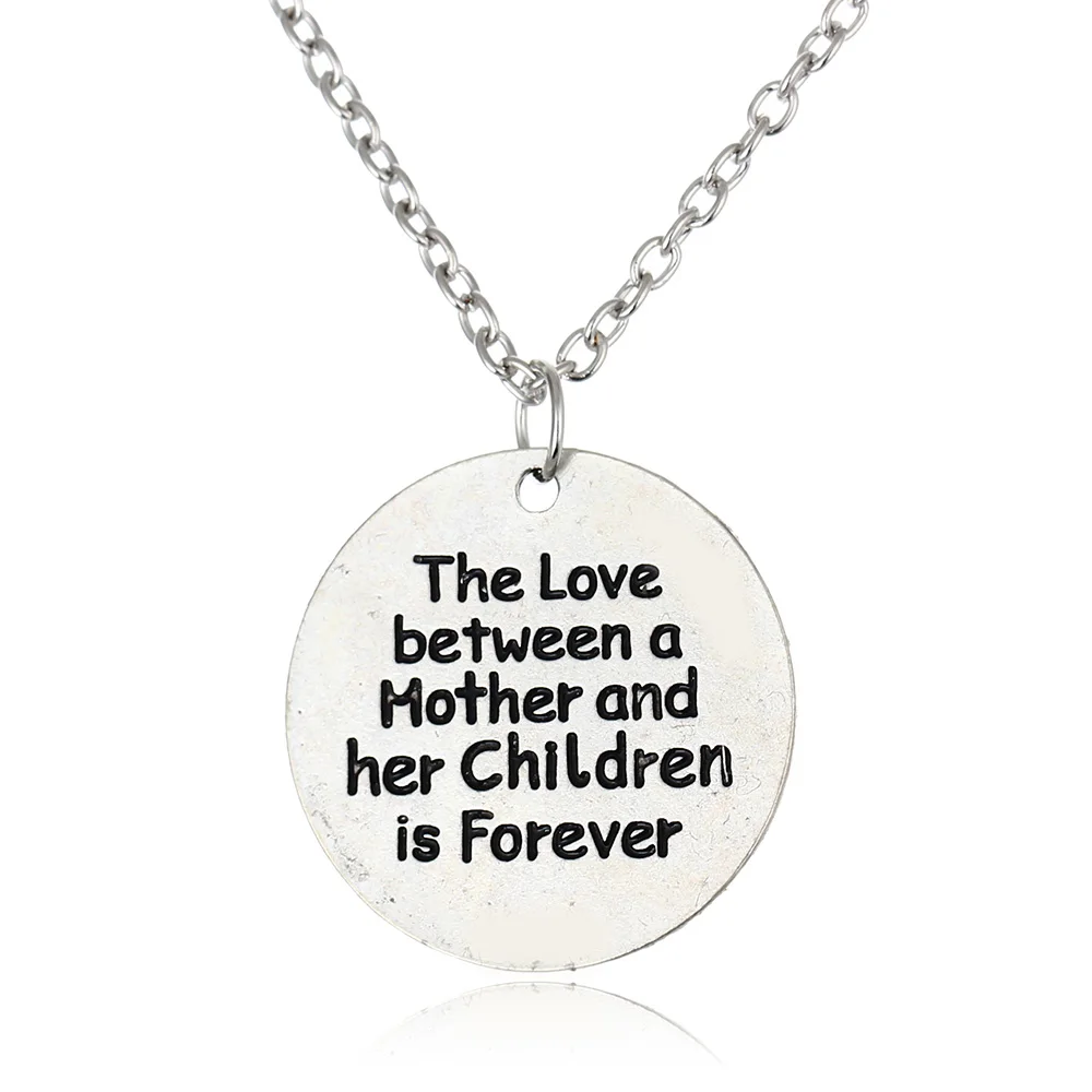 Женское ожерелье с подвеской Bespmosp серебряным покрытием|statement jewelry|pendent necklacemother child