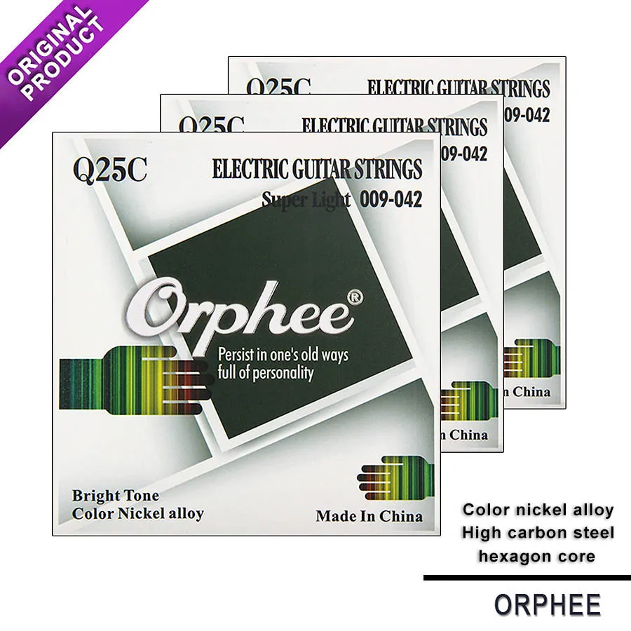 YUEKO Orphee 5 шт. яркие цвета никель сплав электрогитара струны Q25C супер легкие