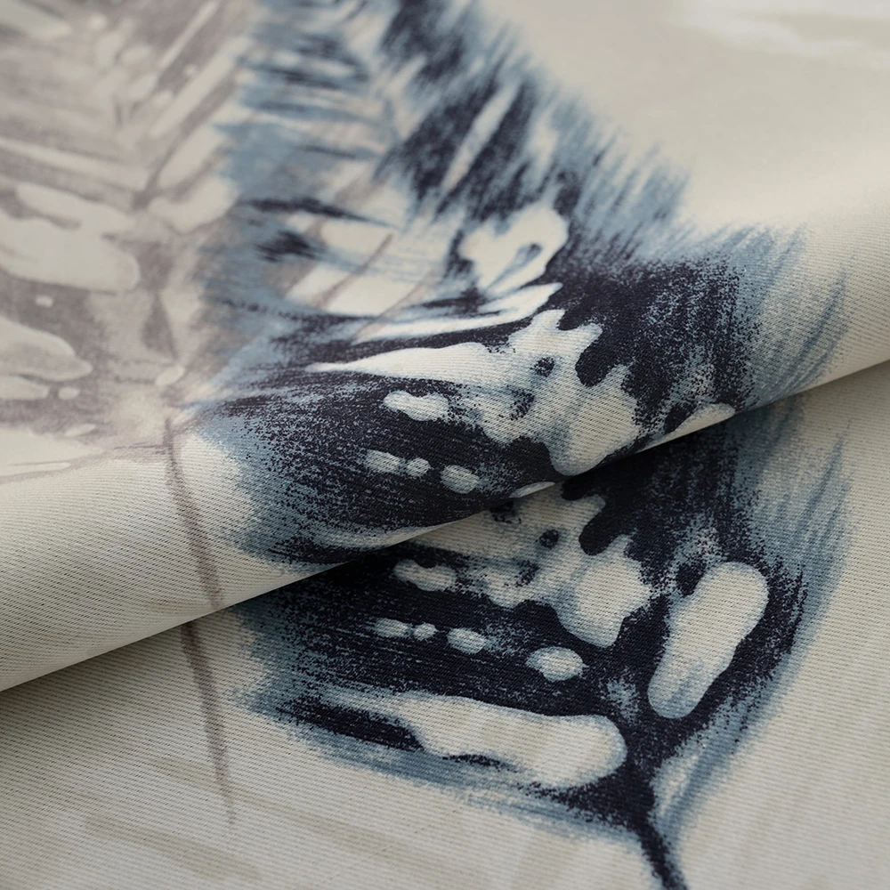 Занавеска и тюль dsinside с принтом в натуральном стиле для гостиной