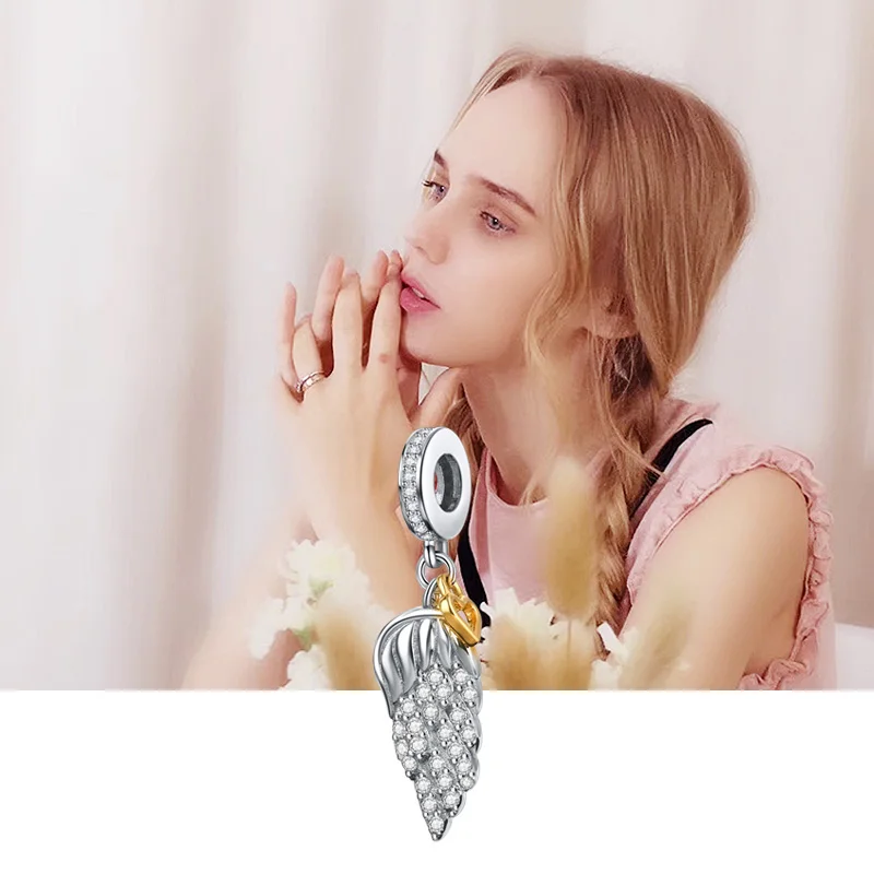 DALARAN Серебряный кулон с крыльями любви из стерлингового серебра 925 пробы серия