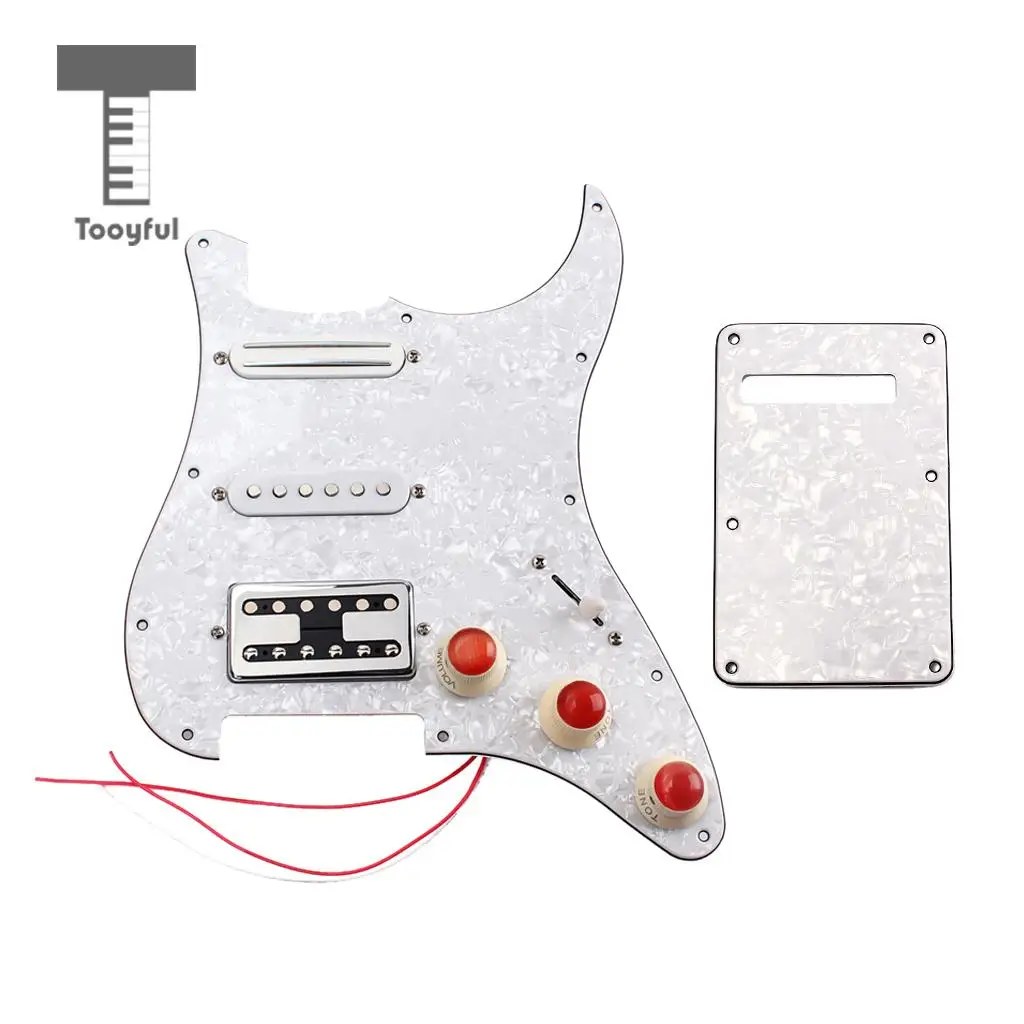 Tooyful 3 слойный загруженный Предварительно проводной пикап Pickguard SSH с задней