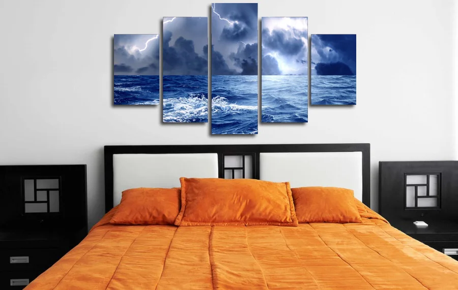 HD Печатный шторм молния Картина Декор детской комнаты печатный плакат картина