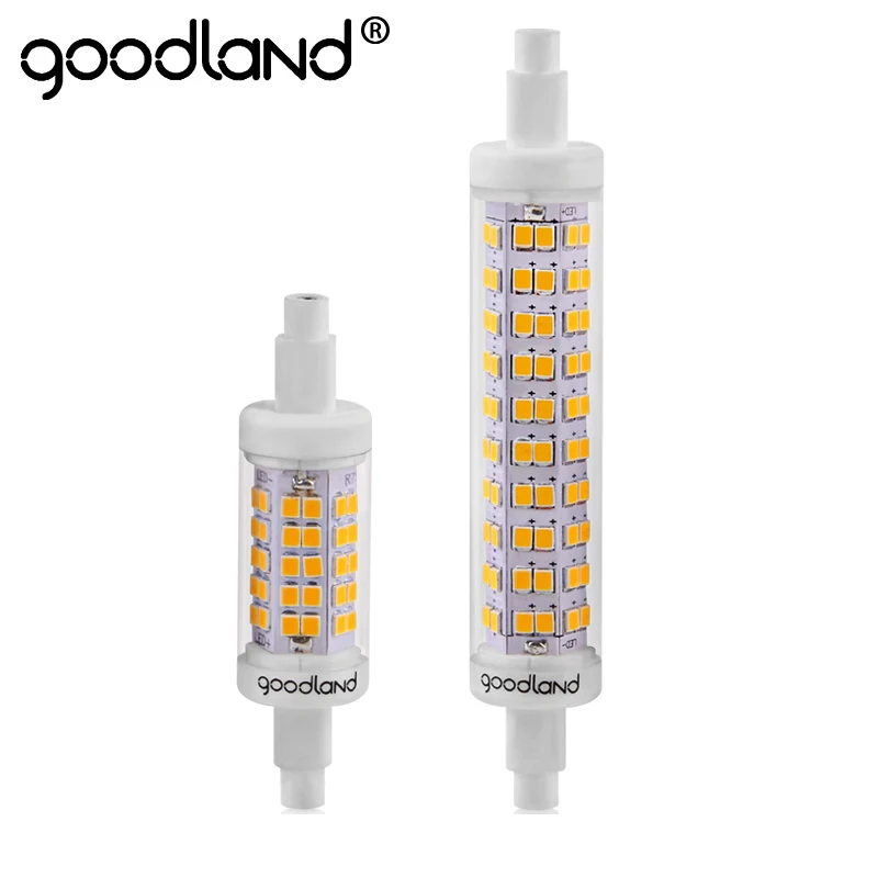 Светодиодная лампа Goodland R7S 78 мм 118 5 Вт 10 светодиодная переменного тока 110 В 220 SMD 2835