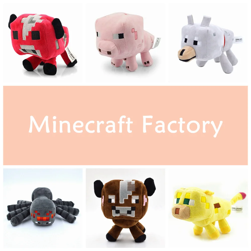 15 видов стилей 16 26 см Плюшевые игрушки Minecraft Creeper Enderman волк Стив зомби паук Sketelon