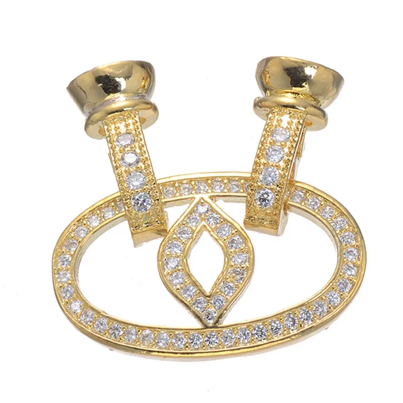 Модные микро проложить CZ горный хрусталь ювелирных изделий конечные бусины