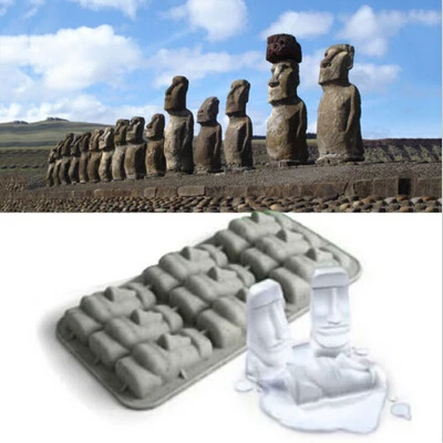 Каменные статуи Moai форма для мороженого лоток льда кубики летняя Мини