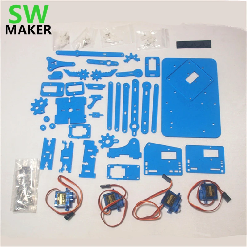 SWMAKER DIY meArm мини промышленный Роботизированный рука Делюкс набор лазерная резка