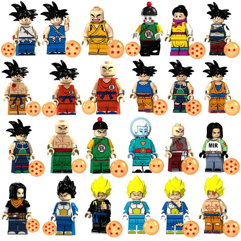 Kitoz Dragon Ball Z Super Saiyan Son Goku Vegeta Krillin Chiaotzu Tien Shinhan игрушка фигурка строительный блок |