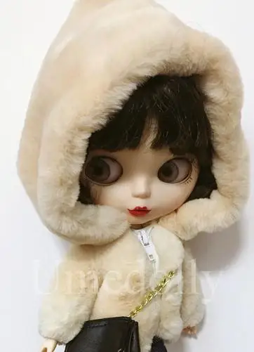1pcs coat color 2 1 шт. Neoblythe зимние наряды милое меховое пальто для Blyth куклы-Барби одежда Джинсы брюки аксессуары девочка игрушка - Цвет: 1pcs coat color 2