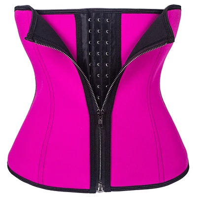 Rose Red SAYFUT body shaper корсет утягивающий пояс-корсет для уменьшения Для женщин ремень триммер с застежкой-молнией, 3 ряды крючков 6 Сталь кости - Цвет: Rose Red