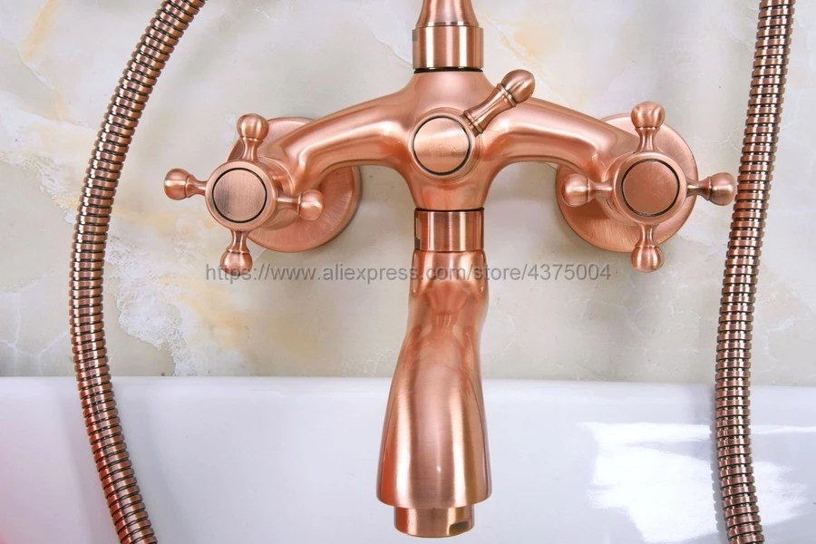 Смесители для ванны настенные смесители и душа античный красный медный
