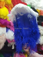 big feathers 20pcslot 60 65cm whiteroyal blue two tone high quality ostrich feathers for stage and home decoration