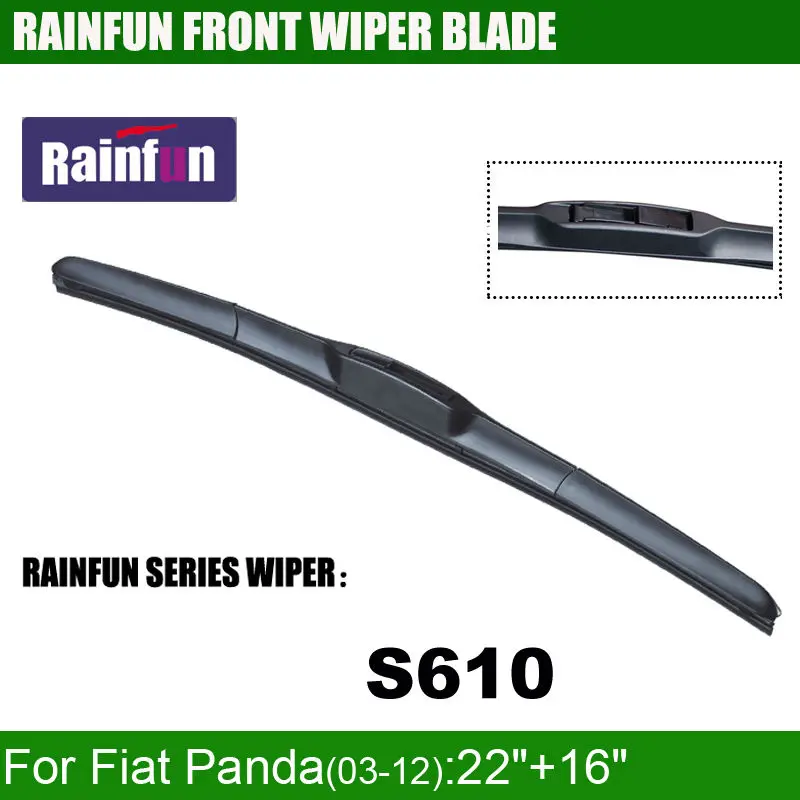 RAINFUN S610 22 &quot+ 16&quot Специальный автомобильный стеклоочиститель для Fiat Panda (03 12) 2 шт.
