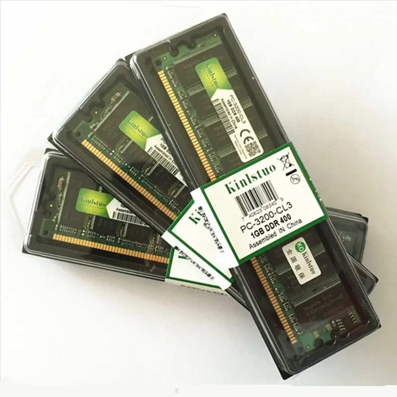 Оперативная память для ПК Kinlstuo DDR1 rams DDR 1 ГБ pc3200 ddr400 400 МГц 184Pin CL3 DIMM RAM 1G пожизненная