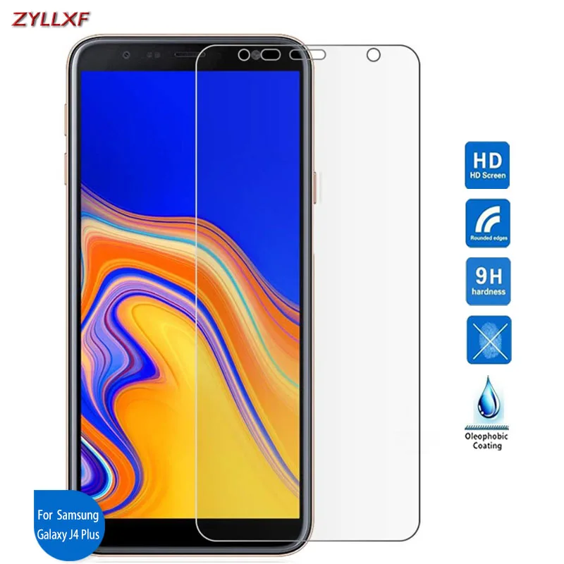 Для Samsung Galaxy J4 Plus 2018 защитная пленка из закаленного стекла 9H 2.5D на J4Plus SM J415F +