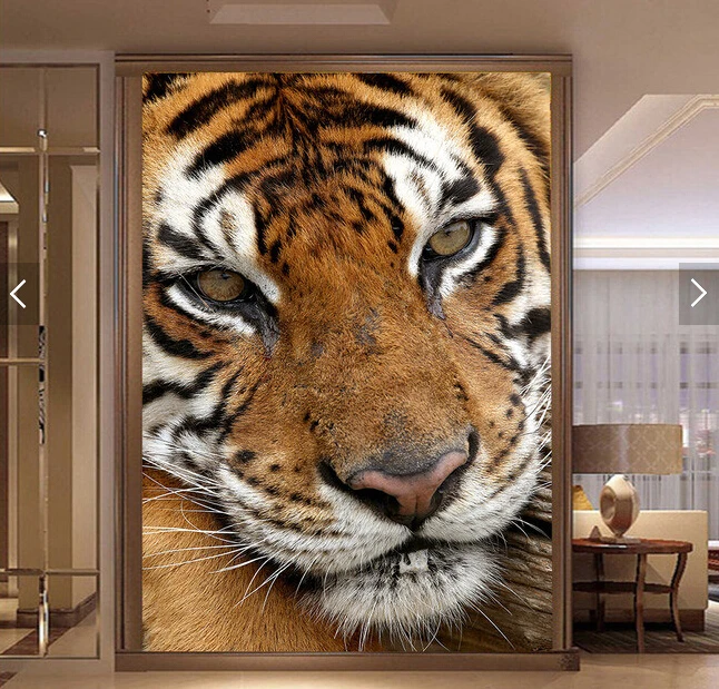

Индивидуальное 3D Papel de parede. Тигра используется в гостиная, спальня ресторан фоновая стена водонепроницаемый виниловые обои