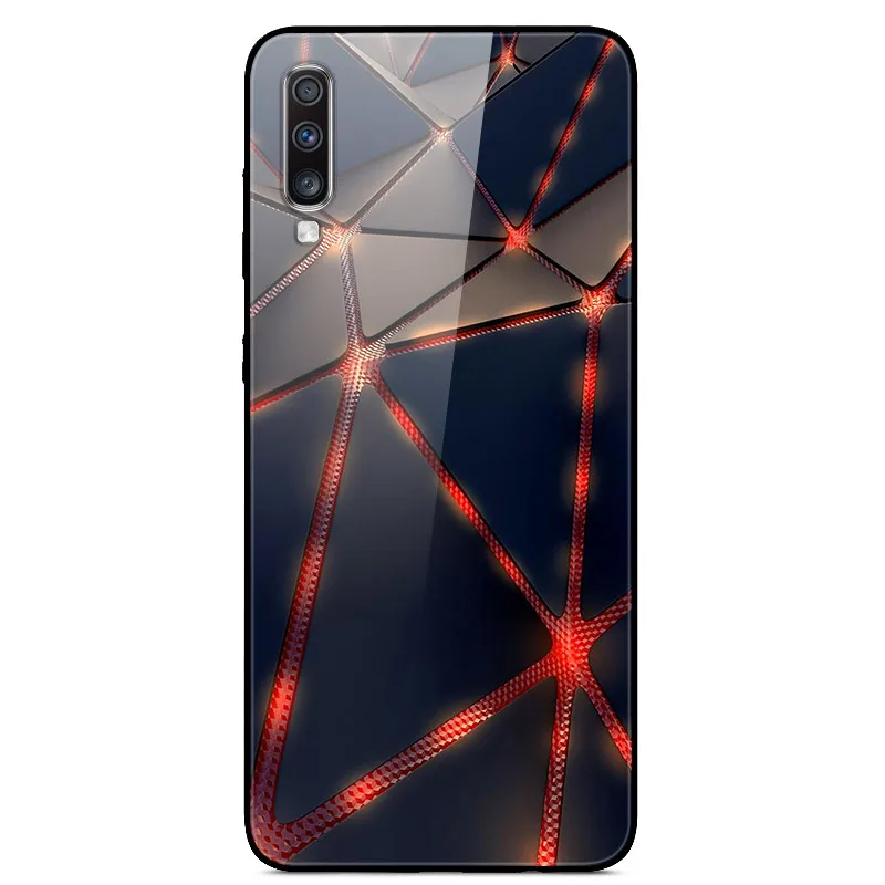 as photo 8 Роскошный стеклянный чехол для samsung Galaxy A70, чехол A 70, чехол на заднюю панель для samsung A70, чехол A705F 6,", ТПУ Рамка, бампер - Цвет: as photo 8