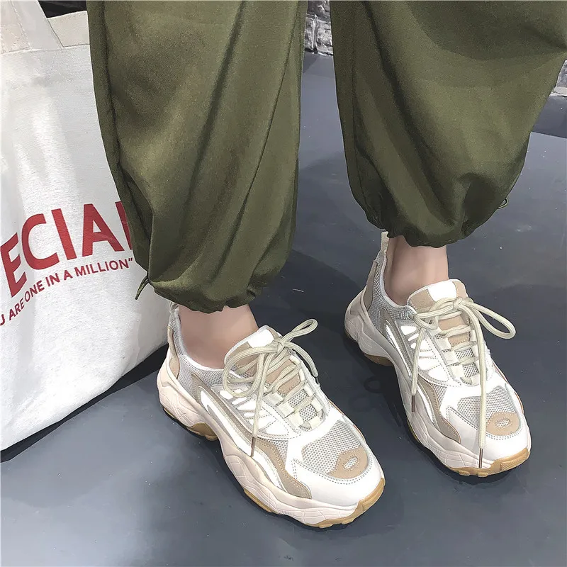 Не сужающийся книзу массивный кроссовки Для женщин на платформе Осенняя