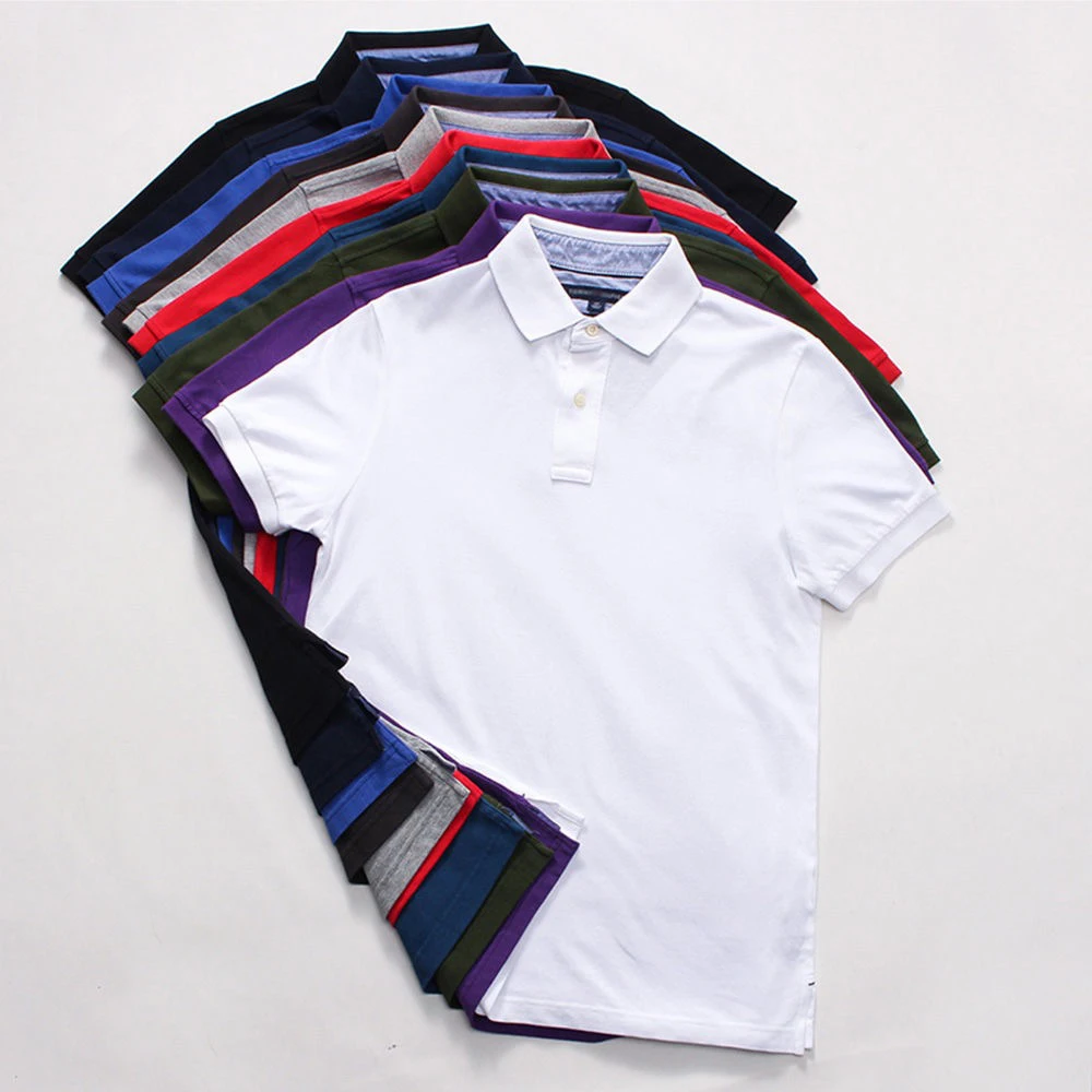 

NIGRITY Brand New Men Polo Shirt Mens Casual Solid Polo shirt Men Short Sleeve Polo shirt Men Plus Size s-6XL