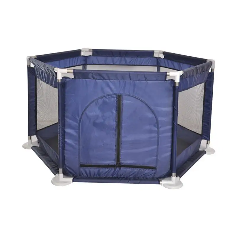 Blue Детский шестигранный игровой манеж, игрушки, моющийся бассейн с шариками океана, набор для младенцев/малышей/новорожденных/младенцев, безопасное ползание - Цвет: Blue
