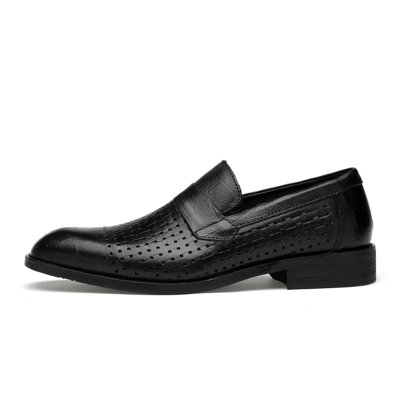 Black Hollow VESONAL/брендовые Модные дышащие яловые туфли; мужские деловые туфли; Мужские броги в джентльменском стиле; классические оксфорды - Цвет: Black Hollow