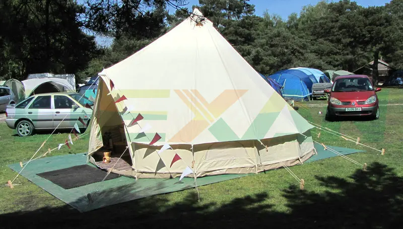 Бесплатная доставка! 5 м холщовая палатка с колокольчиком хлопковая зимняя