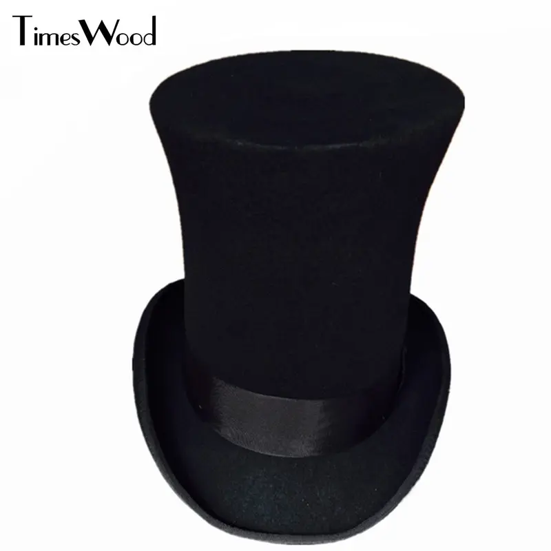 Мужская шерстяная шляпка в стиле стимпанк 25 см|wool fedora|top hatmad hatter top hat |