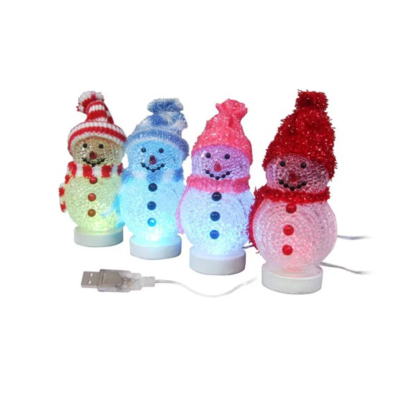 50 шт. красочный Рождественский Снеговик светодиодный светильник для вечерние