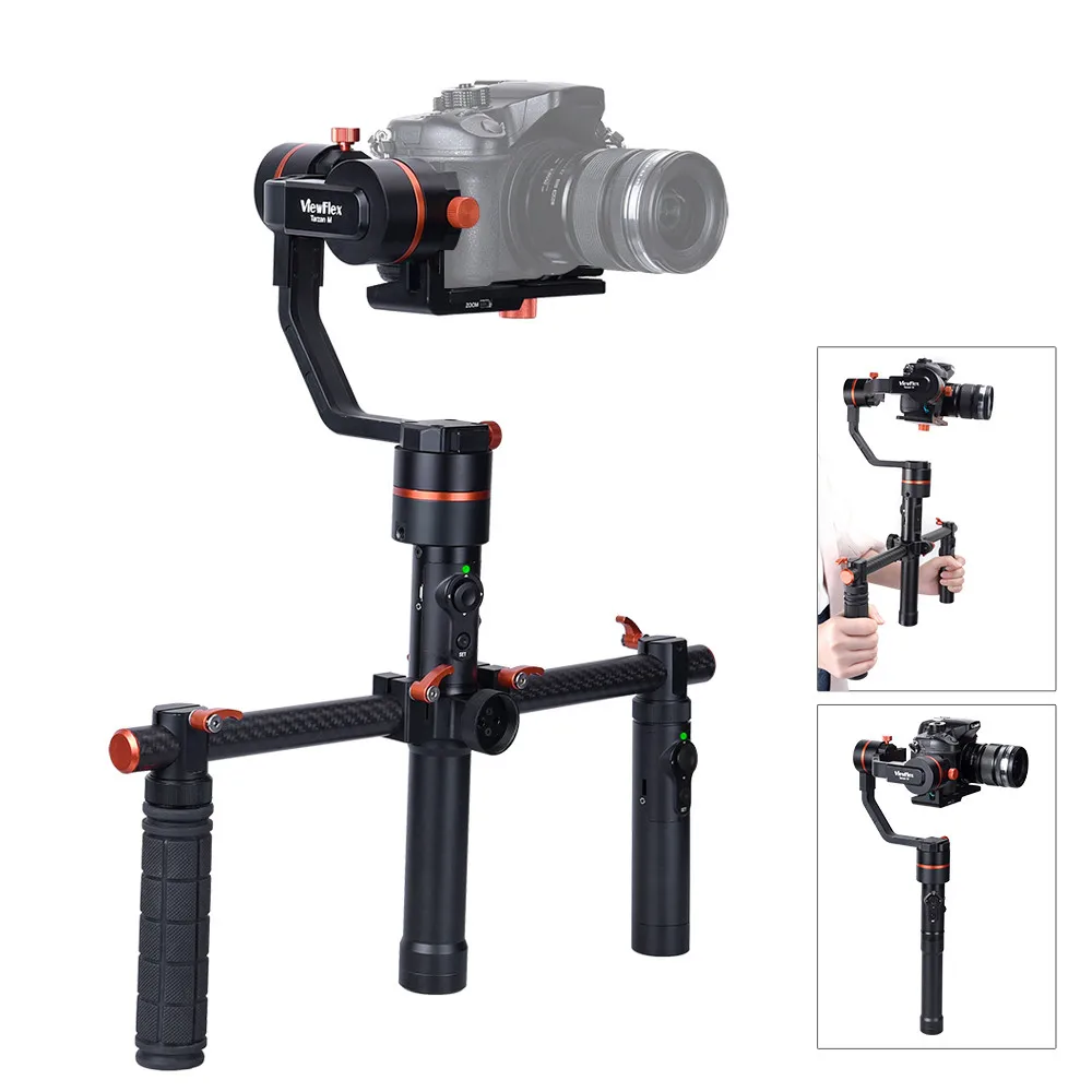 ViewFlex Тарзан м (A) 3 осевой ручной Gimbal Video Стабилизатор + электронный с двумя