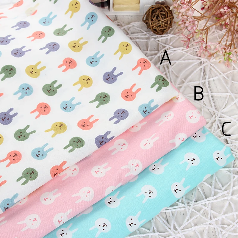 Хлопковая ткань с принтом кролика Лоскутные материалы для шитья стеганое одеяло