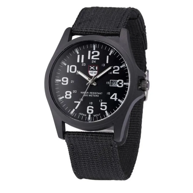 Fashion Military Classics Mens Watch Quartz Analog Canvas Band Casual Sports Watches Top Brand Luxury New 2# | Наручные часы