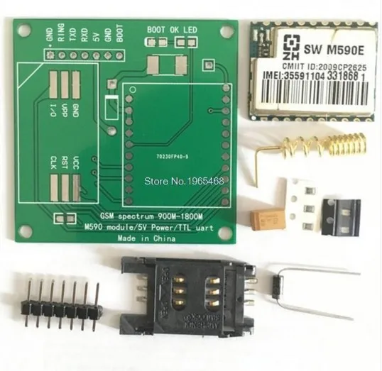 Weikedz DIY комплект SIM900 модуль GSM GPRS 900 1800 МГц короткие сообщения сервис SMS neoway m590
