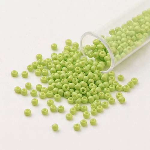 GreenYellow 50 г 2,3x1,5 мм FGB бисер 13/0, непрозрачный стеклянный бисер, маленькие бусины для рукоделия, класс А, круглое лососевое отверстие: 1 мм - Цвет: GreenYellow
