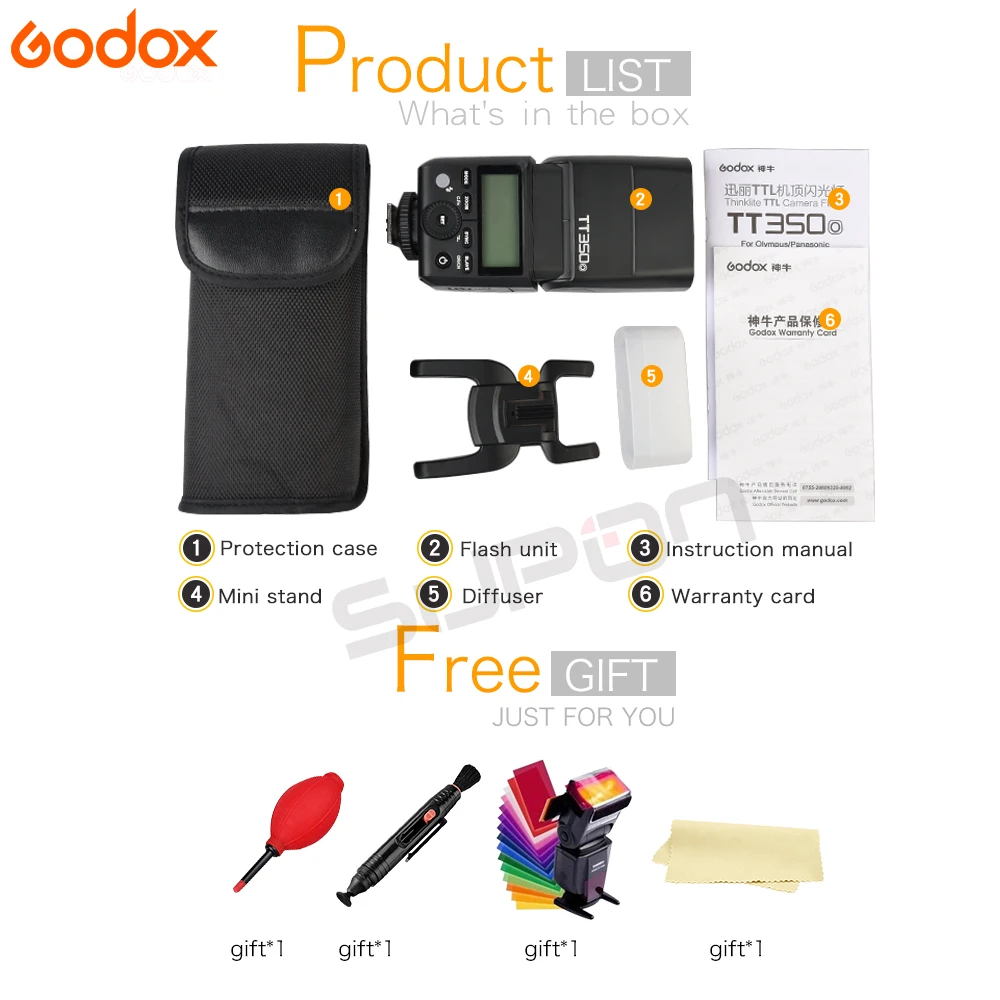 Вспышка GODOX TT350O Mini светильник 2 4G Беспроводная HSS TLL 1/8000s Master Speedlite Flash для камеры