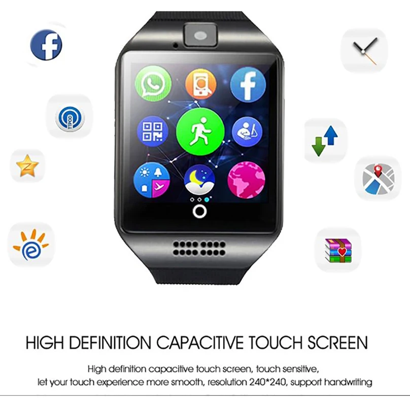 Умные часы Q18S умные трекер мультиfonction Bluetooth мужские для всех телефонов Android PK U8 DZ09