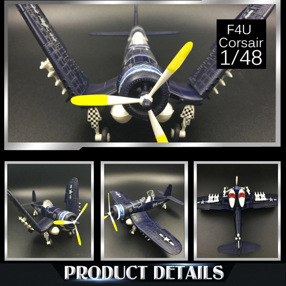 ZT Горячая собрать 4D Пластик самолета Игрушечная модель 1/48 ВМС США F4U Corsair Fighter 6