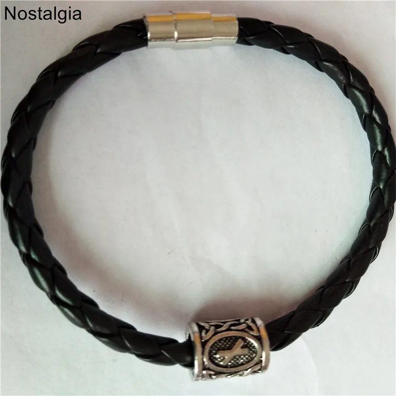 Nostalgia Vikingos Norse ювелирные изделия троица Валькнут Vegvisir бусины компас Vikingo руны амулет Викинг браслет славянские аксессуары - Окраска металла: NAUTHIZ