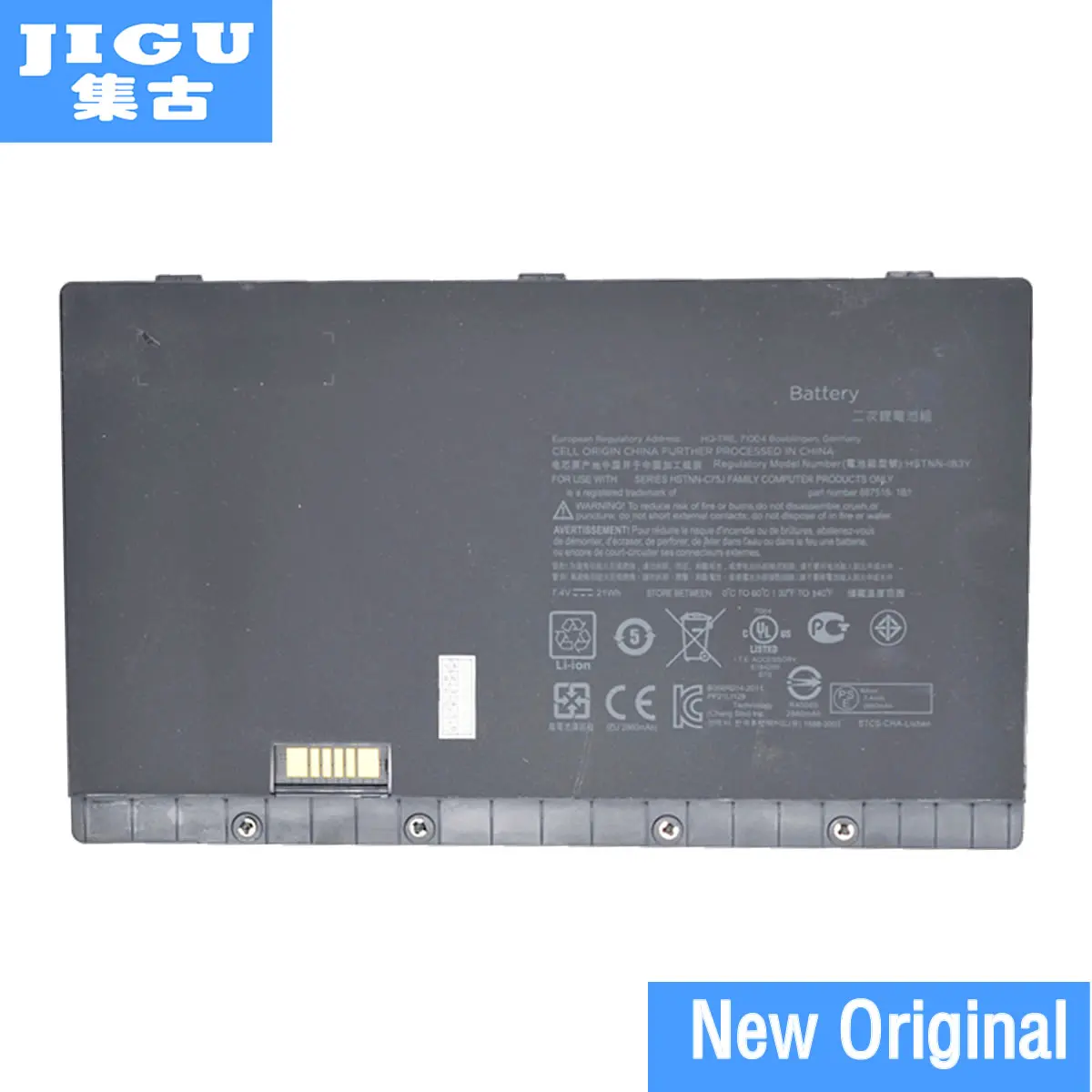 

JIGU 687518-1C1 AJ02XL HSTNN-C75J Original Laptop Battery For HP For ELITEPAD 900 G1 7.4V 21WH