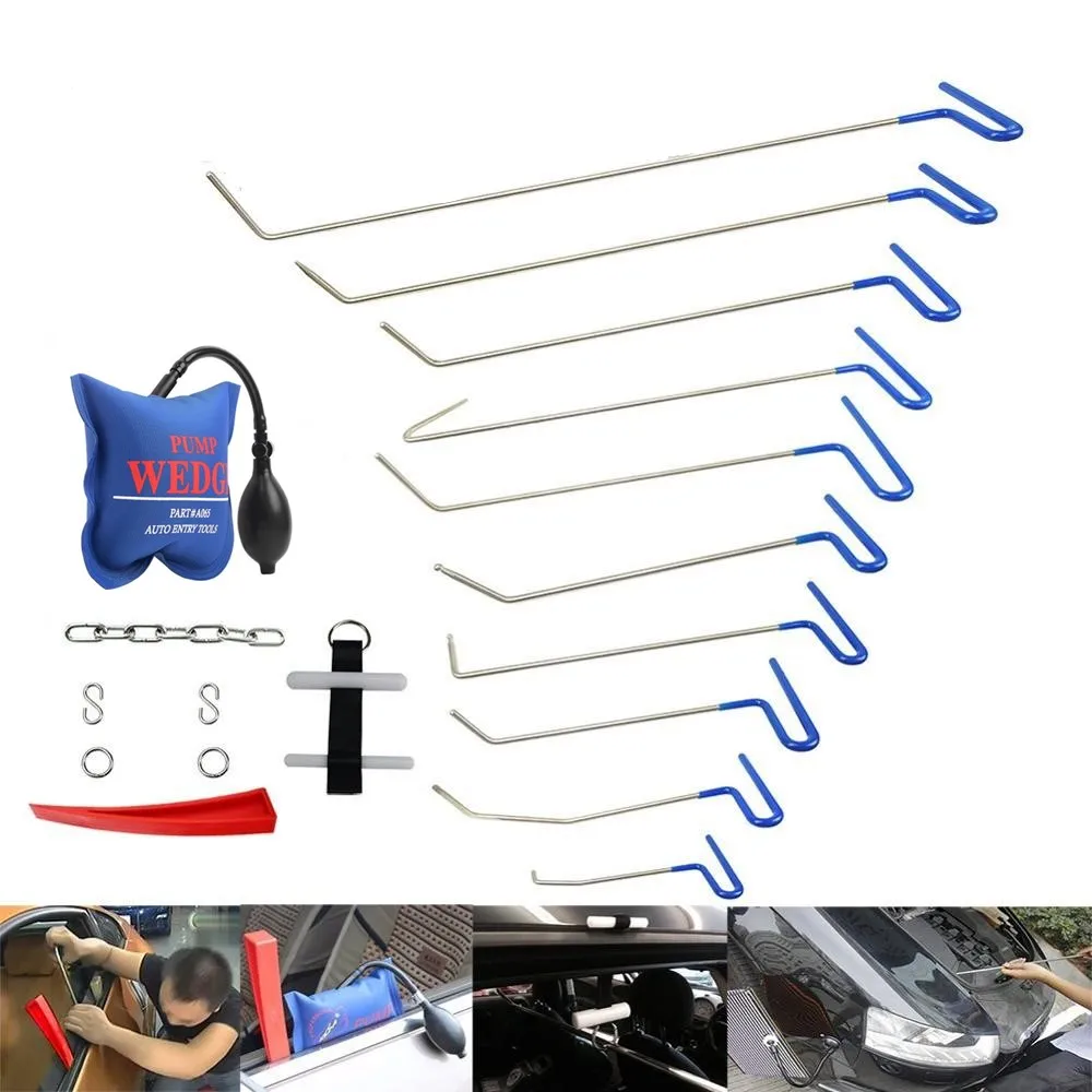 paintless dent Rods Paintless Dent Repair Tool Set Removal of Dents and Door Ding with Rods Hook Car Auto Body Dent Removal 4pc newly design rods set of tools hook tool push rod best hook paintless dent repair
