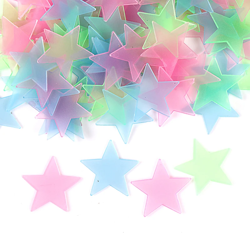 Специальный праздничный 100шт 3D звезды Светящиеся в темноте светящиеся