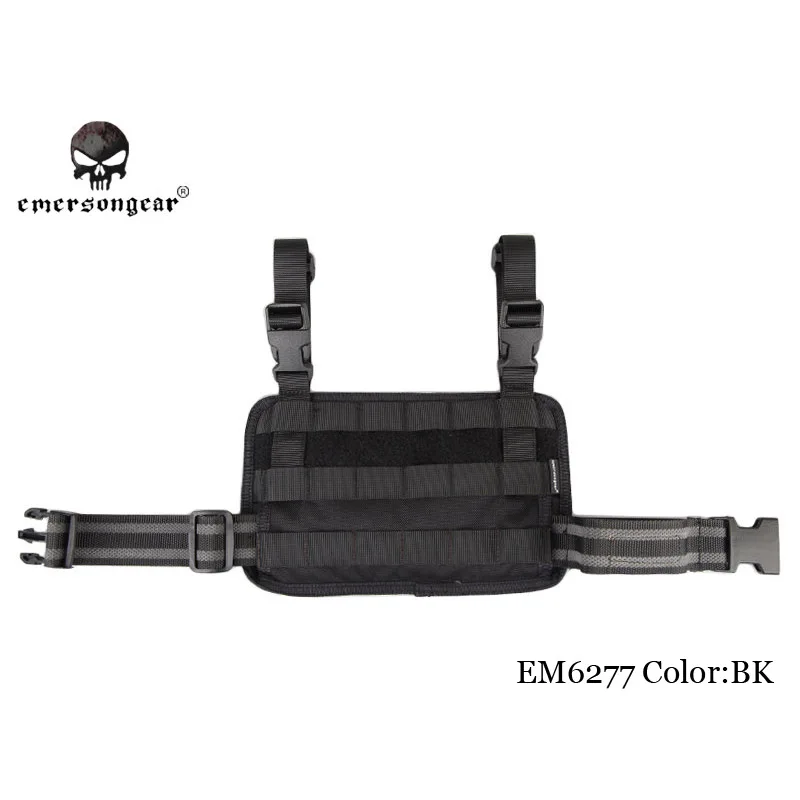 EMERSON модульная Rife нога панель аксессуары сумка и падение ноги журнал панель платформа Набор нейлон Molle Военная Боевая Экипировка - Цвет: BK