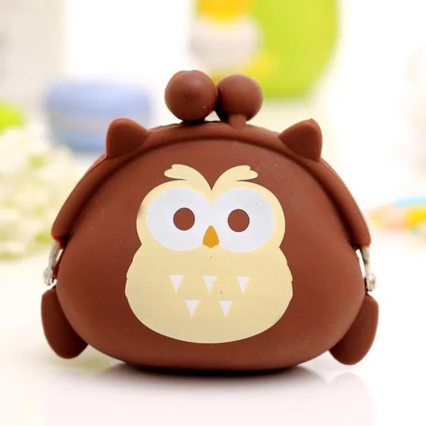 Kawaii конфеты Сова Бумажник силиконовые маленький мешочек Симпатичные Портмоне для девочек ключ резиновая кошелек детская мини животных чехол для хранения сумка - Цвет: style 3