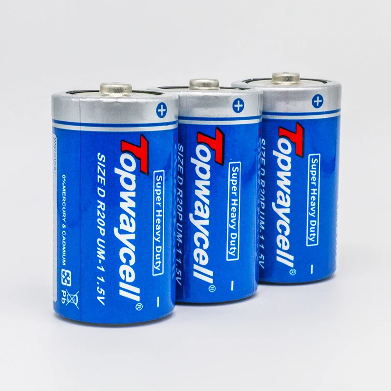 R20P D размер сухая батарея R20 блистерная карточная посылка цинковая карбоновая для