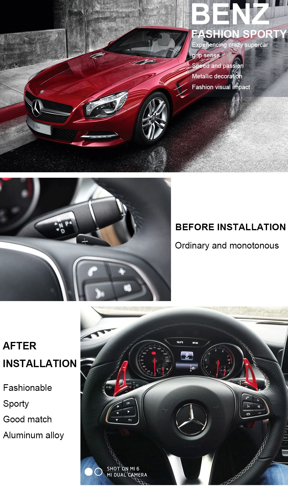Savanini алюминиевый руль сдвиг весло расширение для Benz A B C E G CLA GLA GL ML класс W205 W212 авто аксессуары