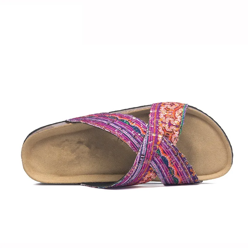 Мужские Пляжные пробковые тапочки черные Нескользящие Шлепанцы из ЭВА с пряжкой