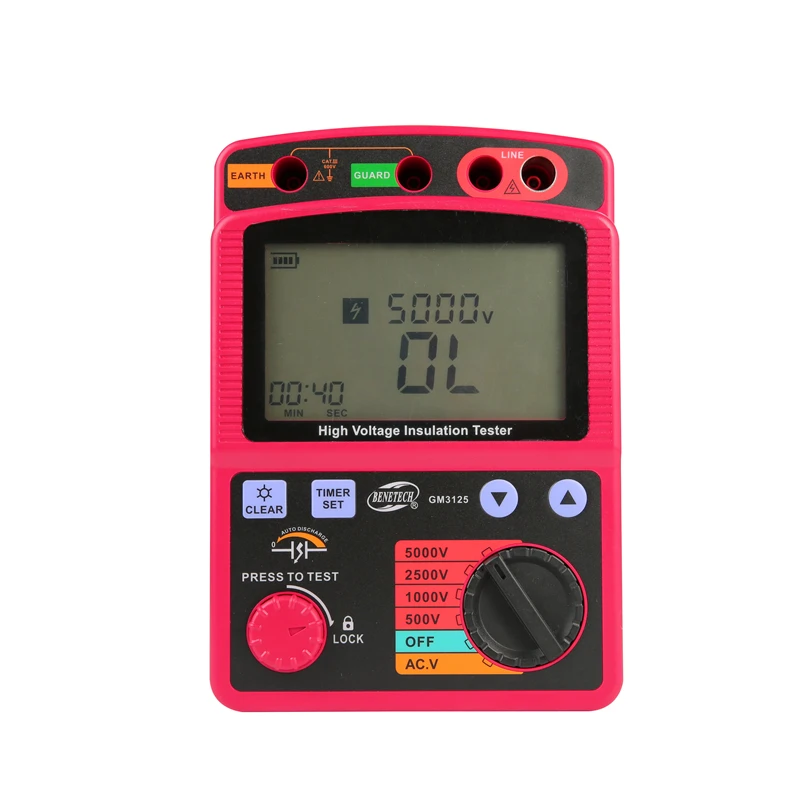 ЖК тестер высокого напряжения портативный цифровой измеритель сопротивления