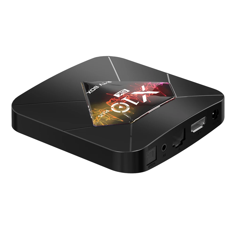 R-TV BOX Smart TV Box X10 PLUS Android 9.0 Allwinner H6 4K Media Player 4GB RAM 32GB ROM 2.4G WiFi USB3.0 H.265 VP9 Set Top Box