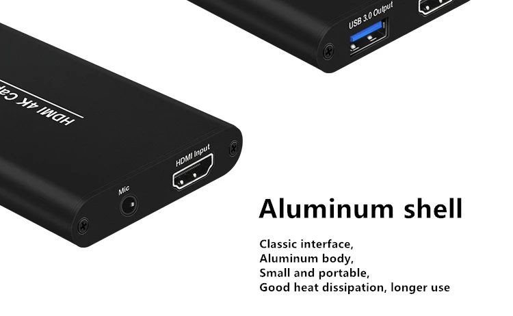 KuWFi USB3.0 HDMI 4K60Hz Захват видео с HDMI на USB Захват видеокарты Dongle Игра Потоковая трансляция в прямом эфире с входом MIC
