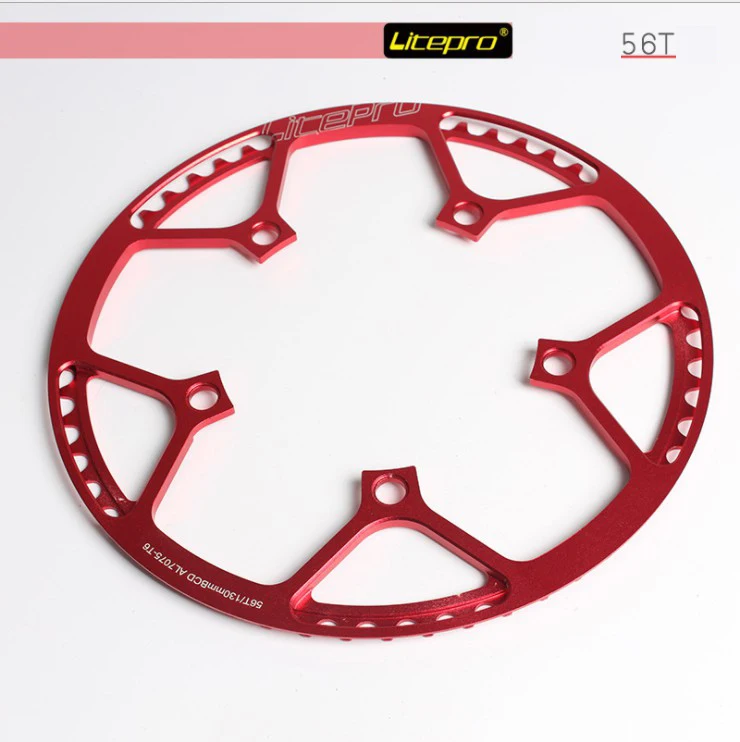 Сверхлегкая Звездочка для велосипеда Litepro 130 BCD 45t 47t 53t 56t 58T AL7075|bike crankset|bmx chainringbicycle